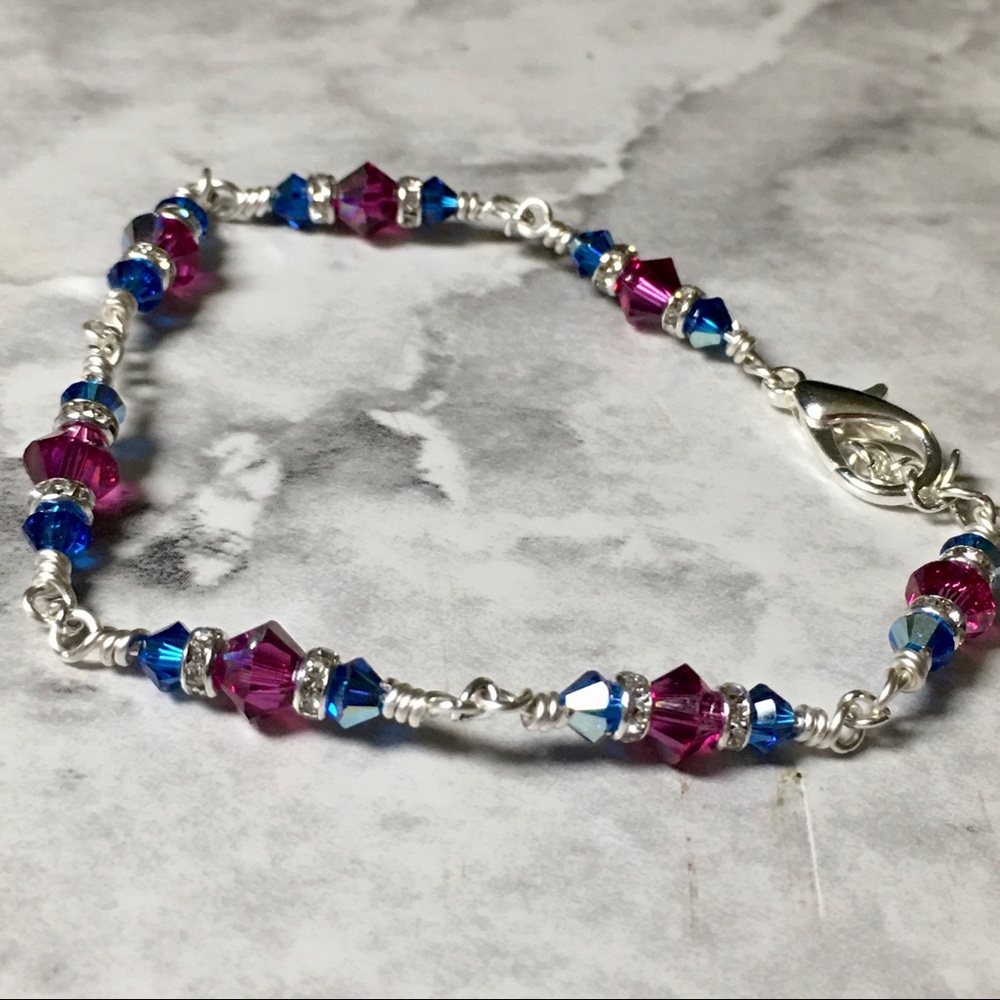 Pink and Blue Bracelet
